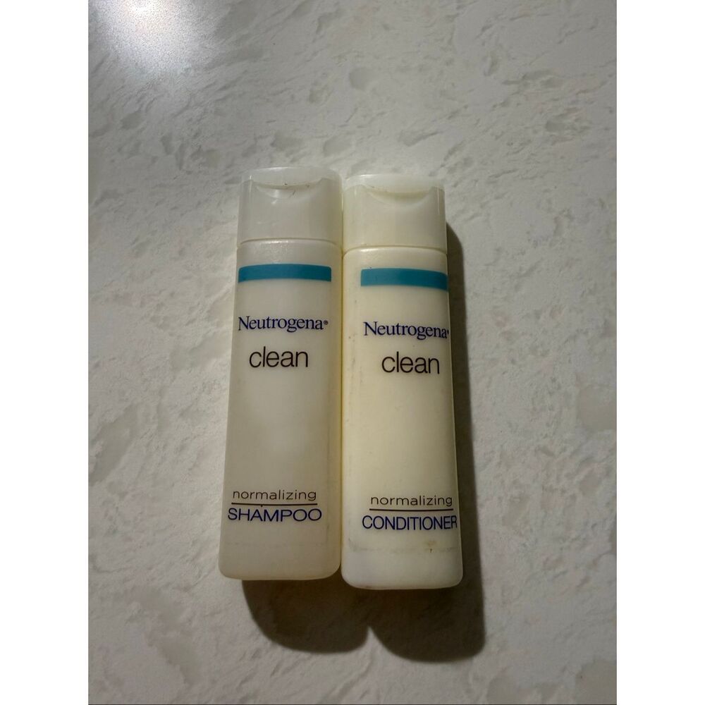 Neutrogena Clean Lot of 2 Shampoo Conditioner Travel Size Mini New